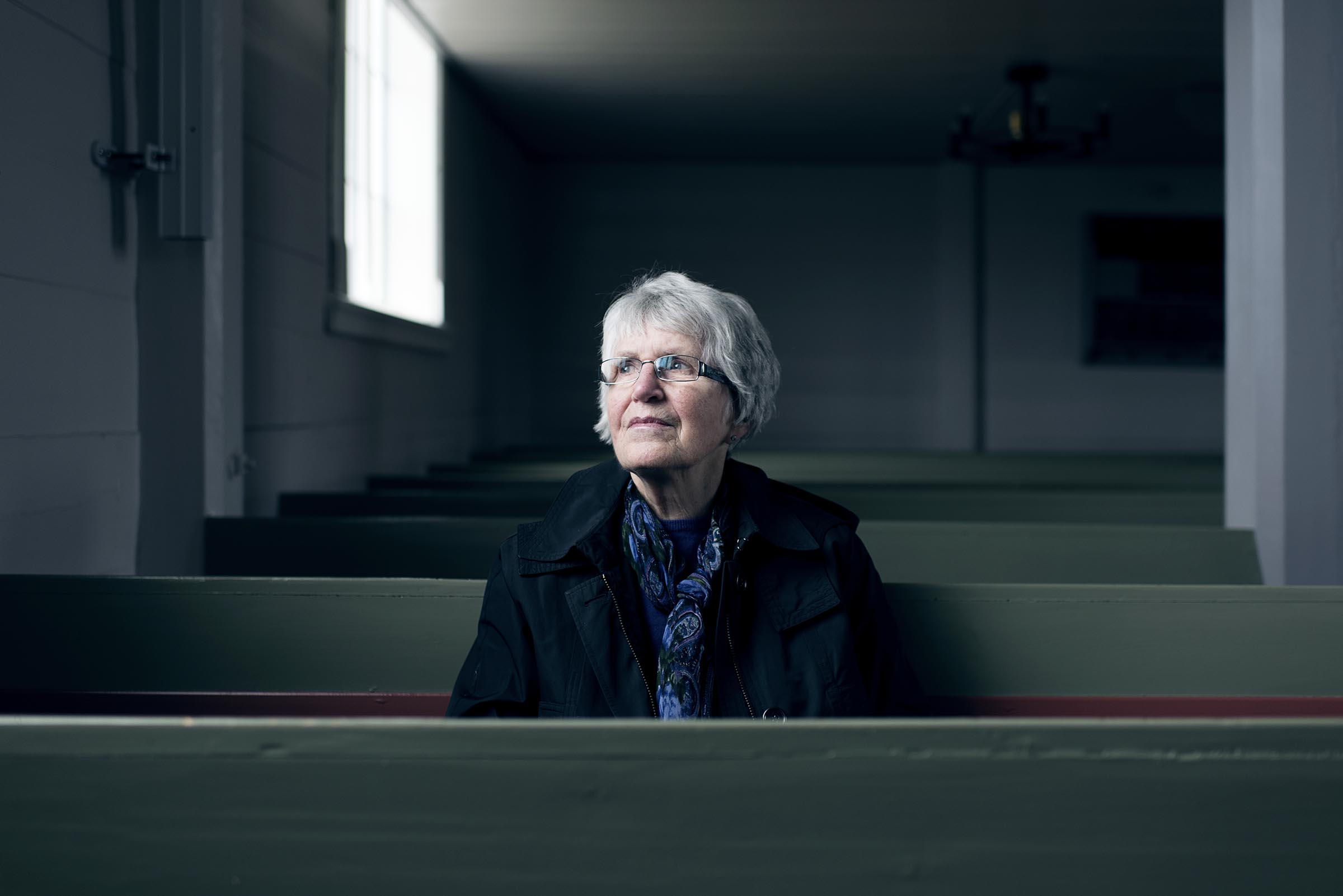Aud Marie Førland, formann i menighetsrådet i Førresfjorden, bygda som mistet syv menn i ulykken.